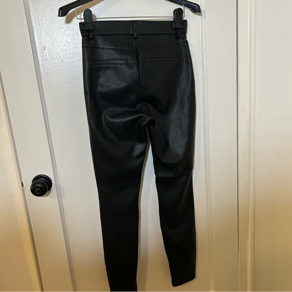Zara Trafaluc Legging Collection Black Ankle Zip Faux Leather Pants - Picture 2 of 8